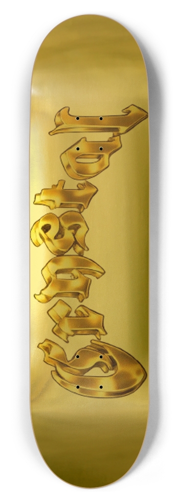 Gold Skateboard