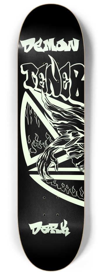 Demon Lord 3 Piece Glow In The Dark Wall Art #1 8-1/4 Skateboard Deck