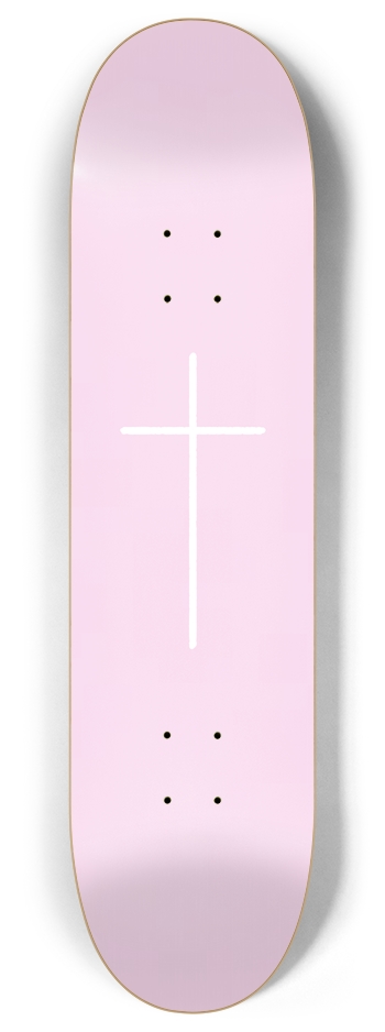 Pink Cross Skateboard 8 Inch Skateboard Deck