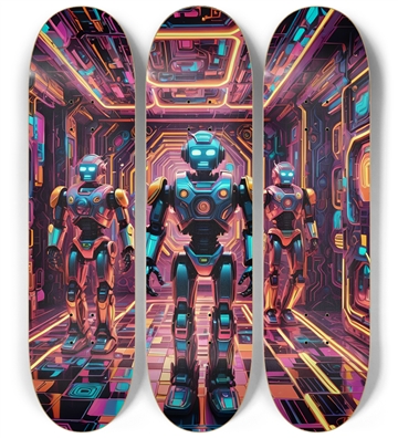 Neon Psychedelic Robots 0004