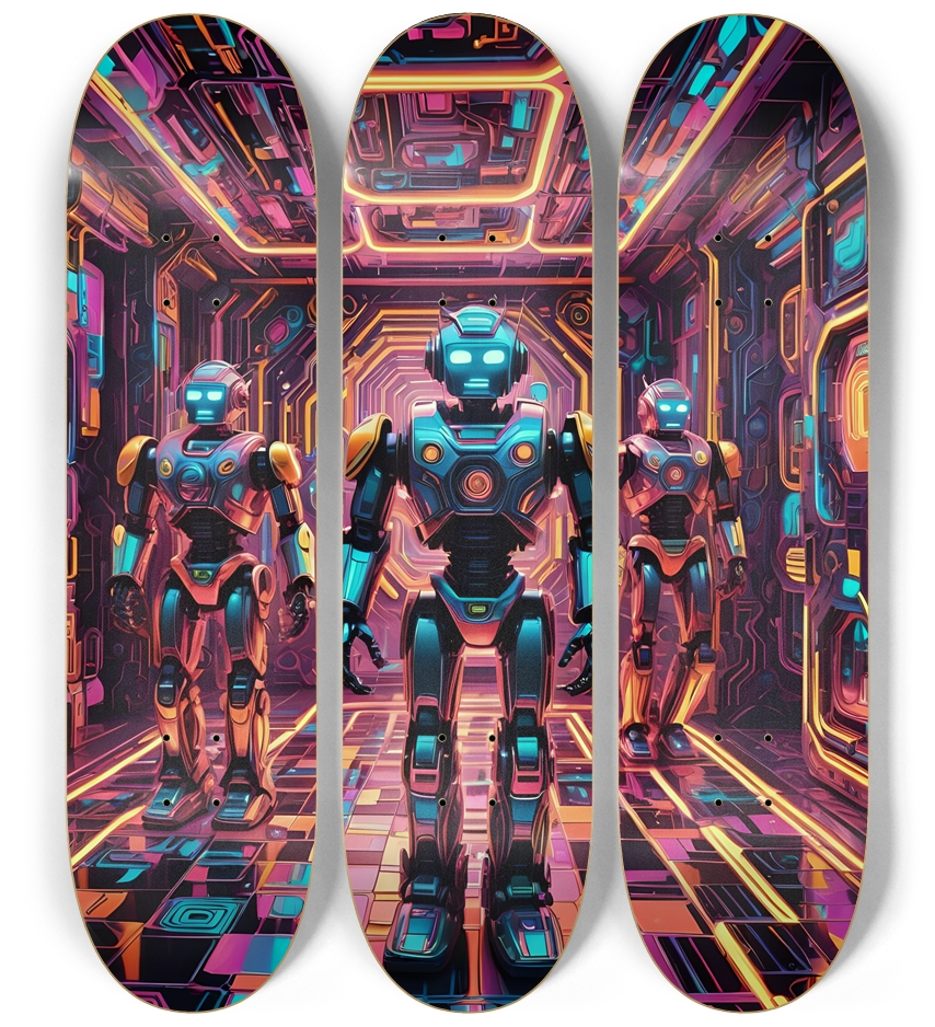 Neon Psychedelic Robots 0004