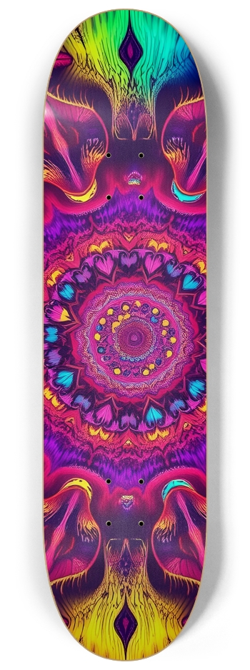 Neon Man-Cave Paintings 0001 #2 8-1/4 Skateboard Deck