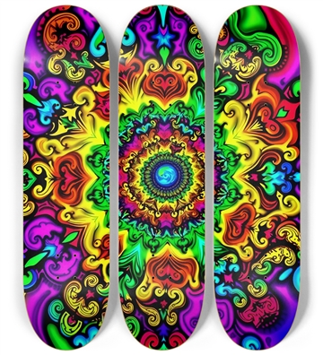 Neon Psychedelic Abstract Pattern 0004