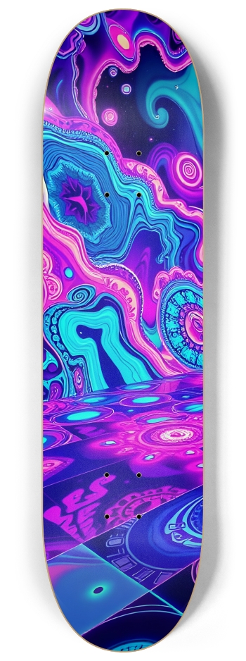 Neon Landscape 0001 #1 8-1/4 Skateboard Deck