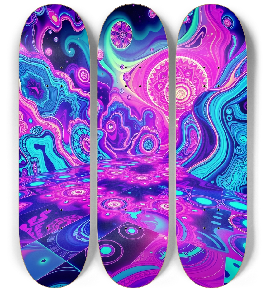 Neon Landscape 0001 3 Deck Wall Series