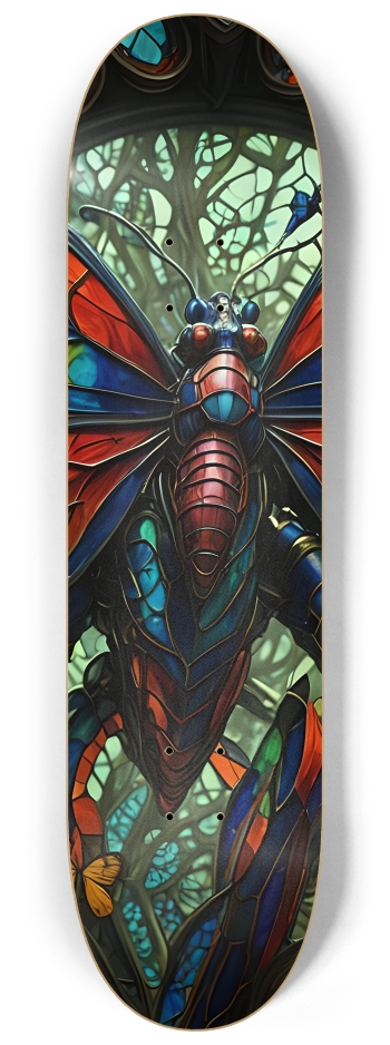 Neon Psychedelic Stained-Glass Creature with Butterfly Wings 002 #2