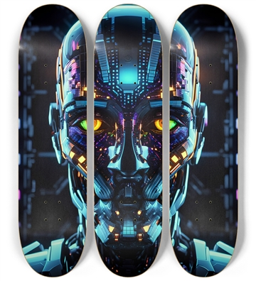 Neon Psychedelic Robots 0005