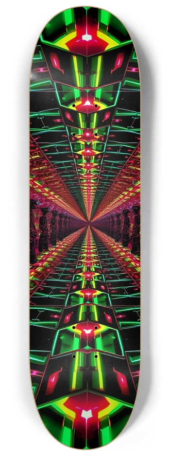 Neon Psychedelic Robots 0003 #2 8-1/4 Skateboard Deck