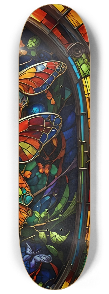 Neon Psychedelic Stained-Glass Butterflies 001 #3