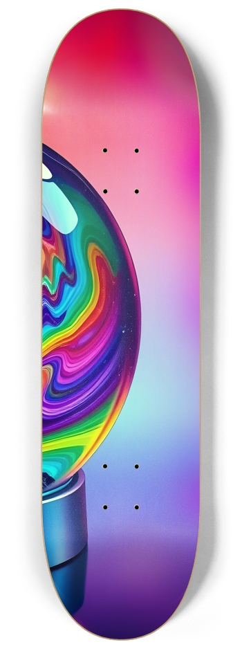 Neon Psychedelic Abstract Snow Globe 0001 #3