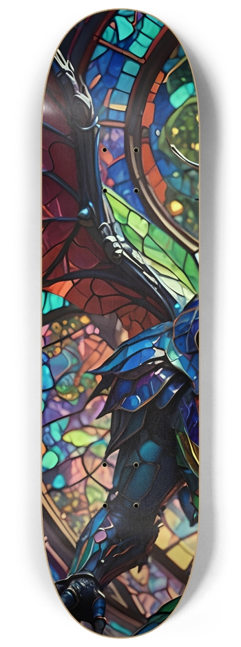 Neon Psychedelic Stained-Glass Dragons 002 #1