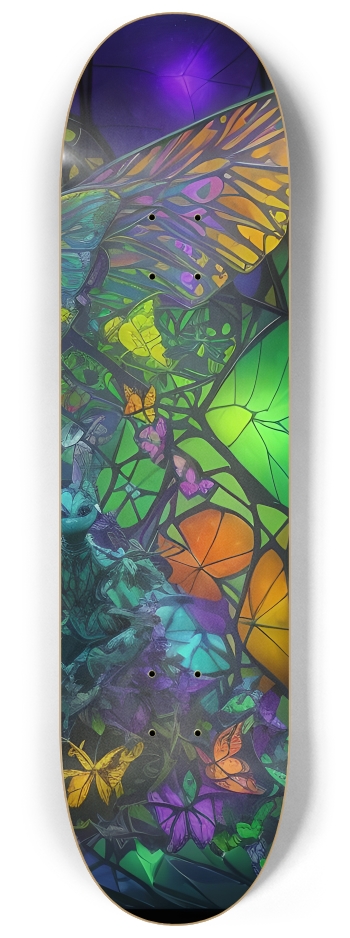 Neon Psychedelic Stained-Glass Creature with Butterfly Wings 003 #3