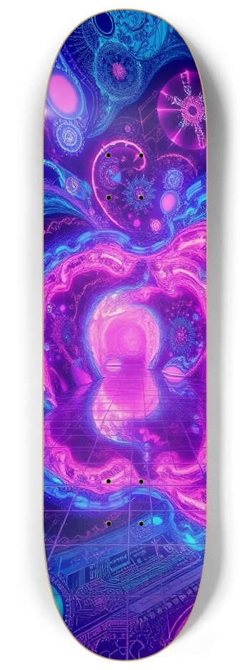 Neon Man-Cave Paintings 0001 #2 8-1/4 Skateboard Deck