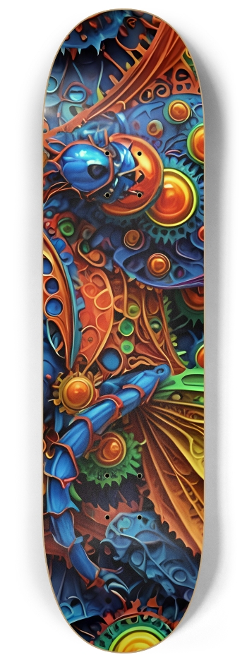 Neon Psychedelic Clay Creature 001 #2 8-1/4 Skateboard Deck