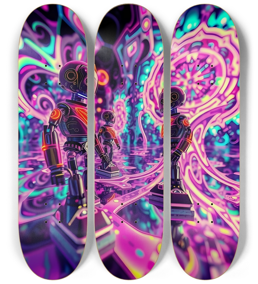 Neon Psychedelic Robots 0001