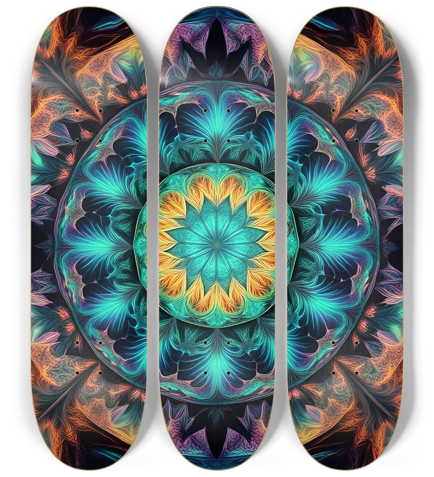 Neon Psychedelic Abstract Pattern 0002