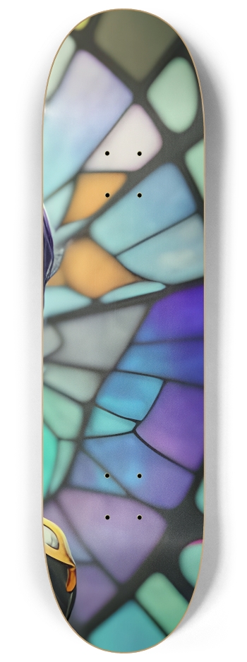 Neon Psychedelic Stained-Glass Girl with Bunny Ears 001 #3