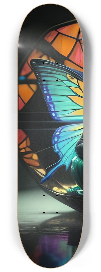 Neon Psychedelic Stained-Glass Creature with Butterfly Wings 001 #1