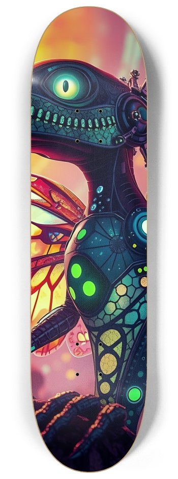 Neon Psychedelic Stained-Glass Creature with Butterfly Wings 0009 #2