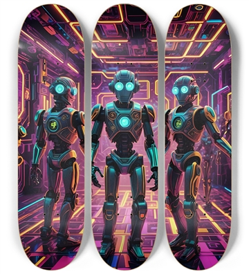 Neon Psychedelic Robots 0002