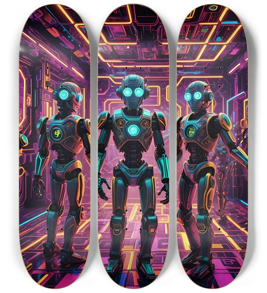 Neon Psychedelic Robots 0002