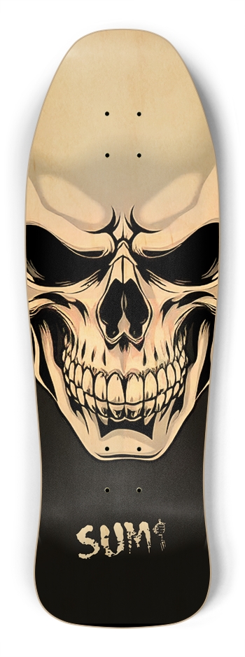 sum1sk8boards skull old school shape skateboard Shredder Shape