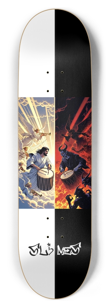 Good Vs Evil two 8.5 8-1/2 Skateboard Deck