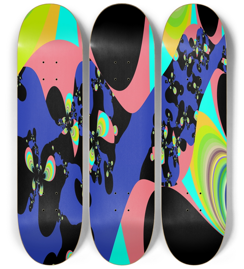 Fractal #1657 3 Deck Wall Series