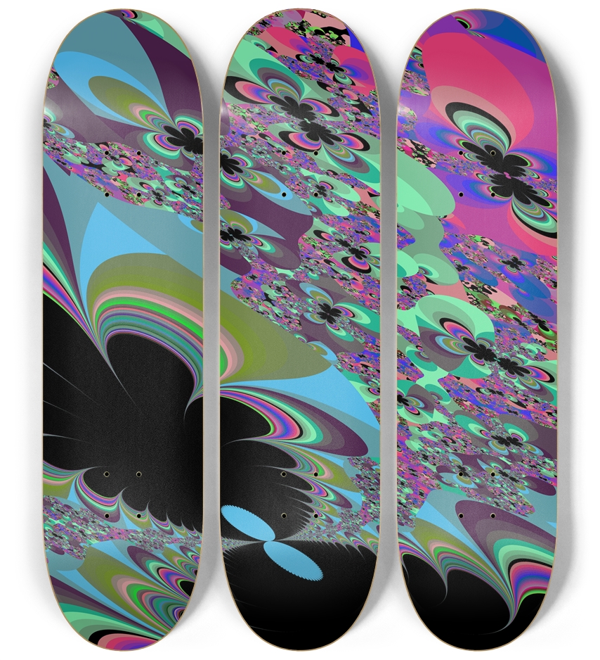 Fractal #1649 3 Deck Wall Series