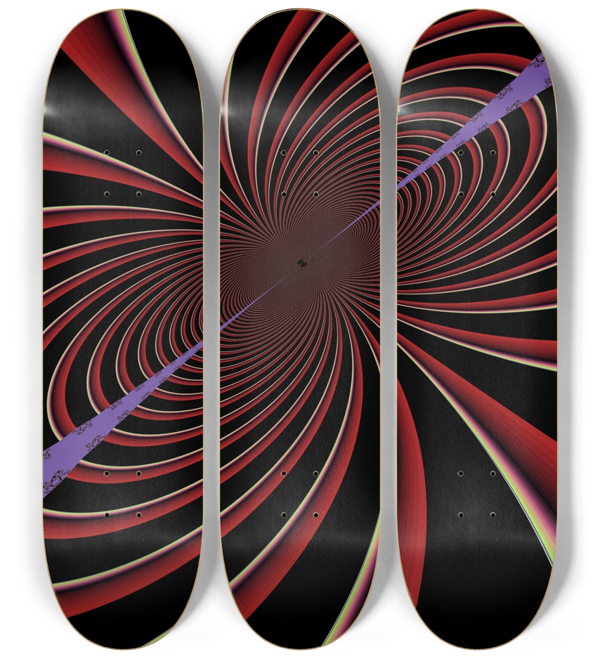 Fractal #1755 3 Deck Wall Series