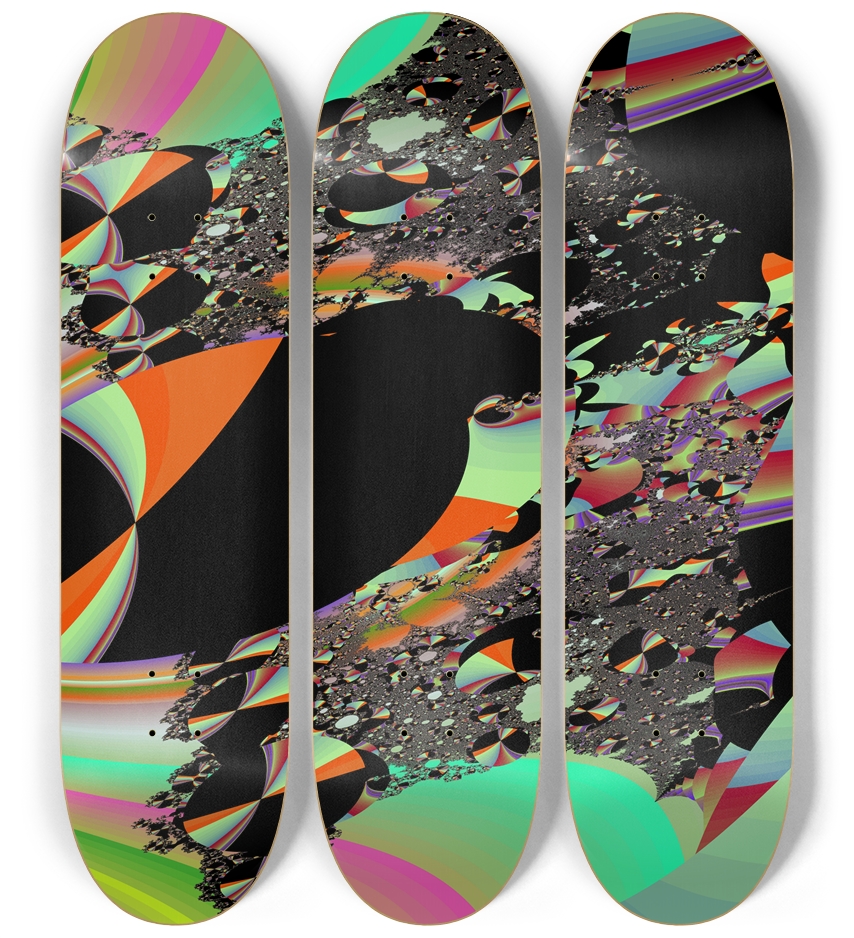 Fractal #1677 3 Deck Wall Series