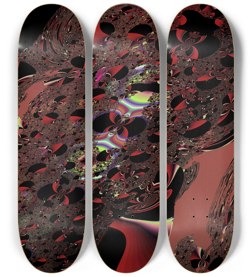 Fractal #1765 3 Deck Wall Series