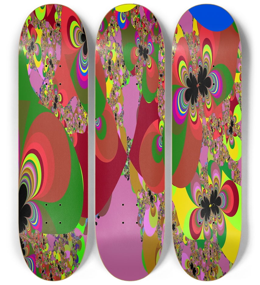 Fractal #1658 3 Deck Wall Series