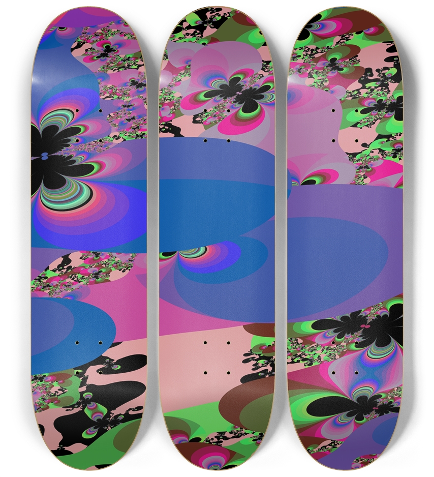 Fractal #1650 3 Deck Wall Series