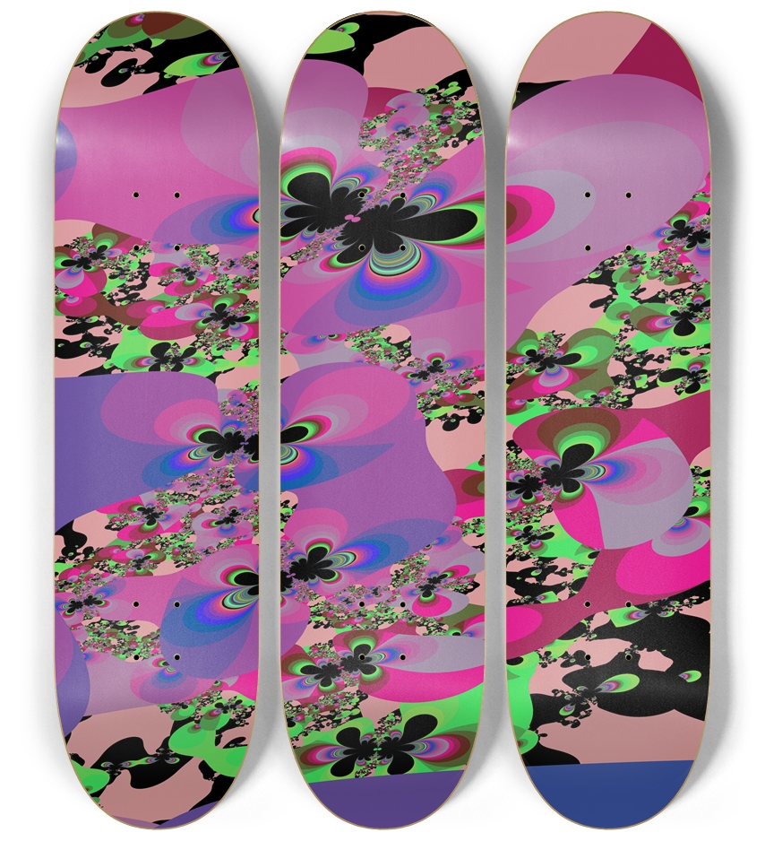 Fractal #1651 3 Deck Wall Series