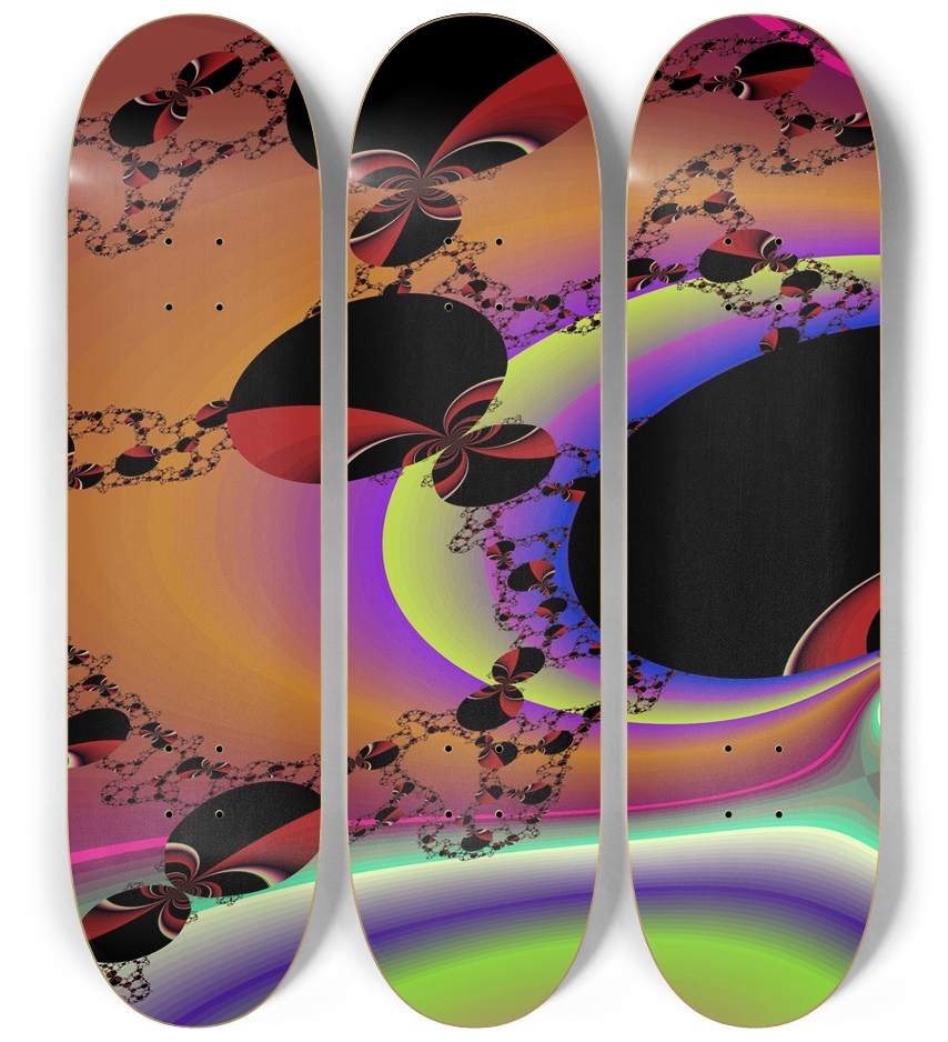 Fractal #1747 3 Deck Wall Series