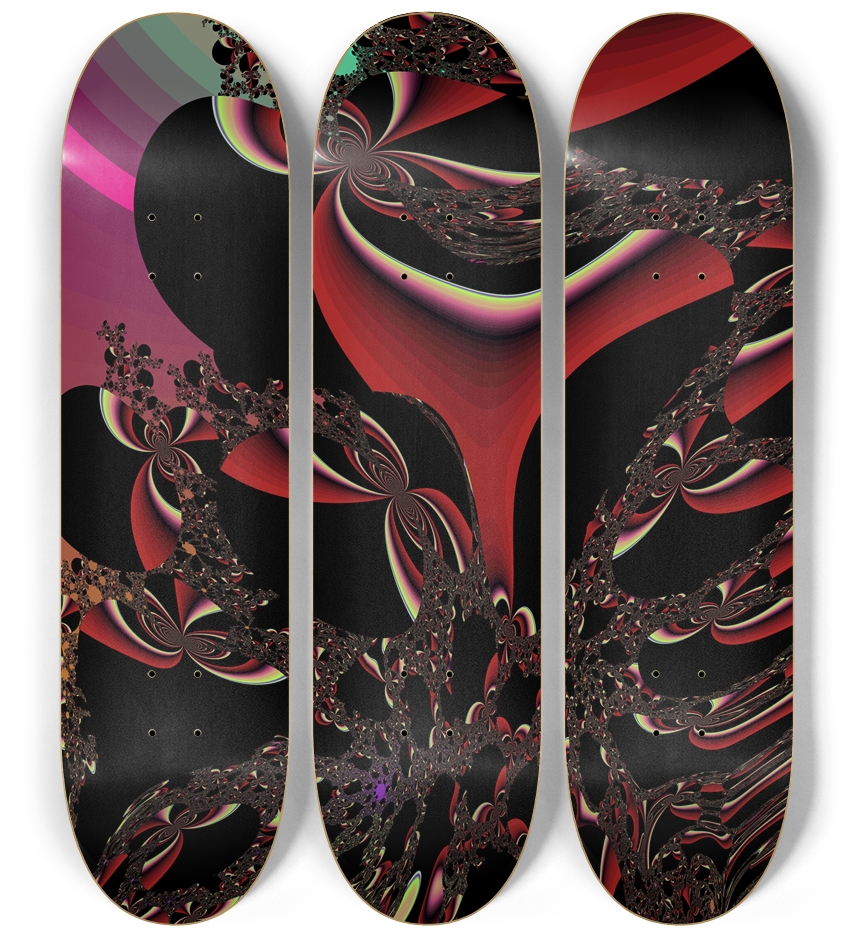 Fractal #1773 3 Deck Wall Series