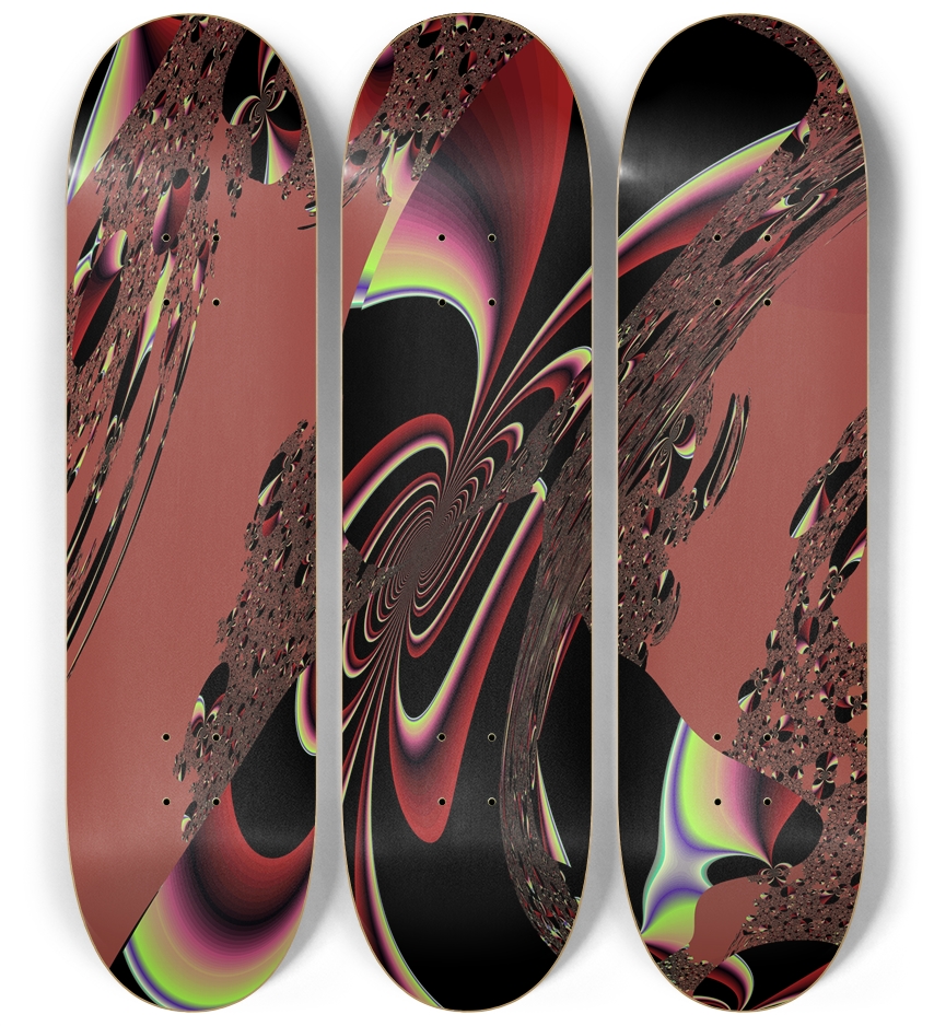 Fractal #1766 3 Deck Wall Series