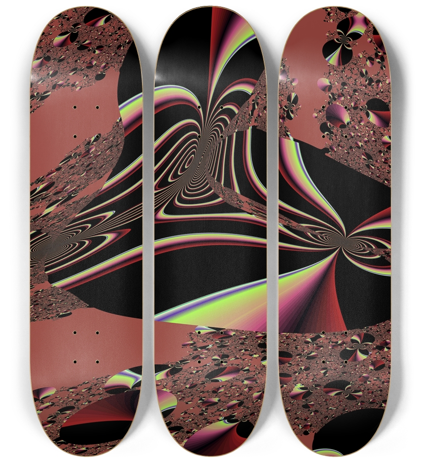 Fractal #1767 3 Deck Wall Series