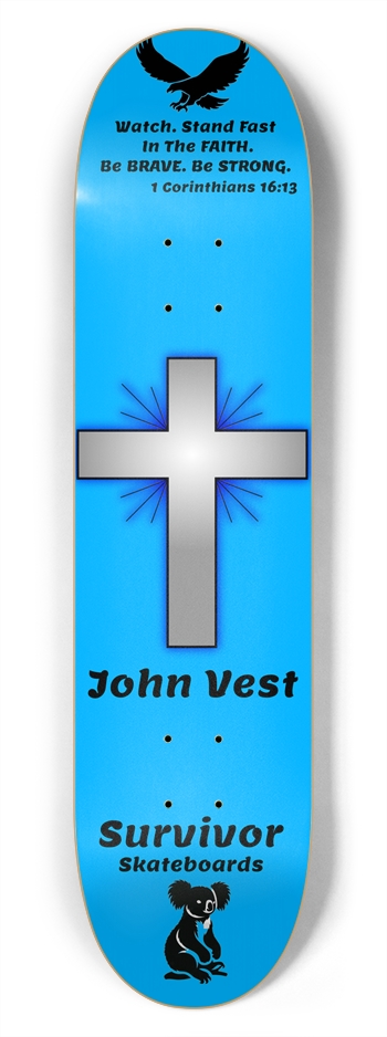 1 Corinthians 16:13 7-3/4 Skateboard Deck