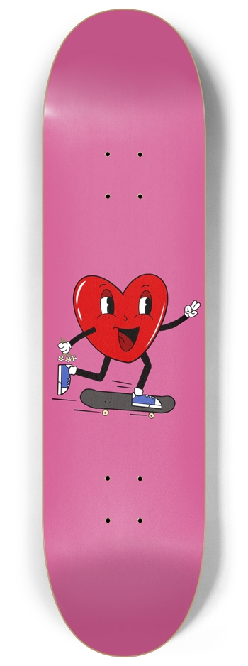 Happy Heart Deck 8-1/4 Skateboard Deck