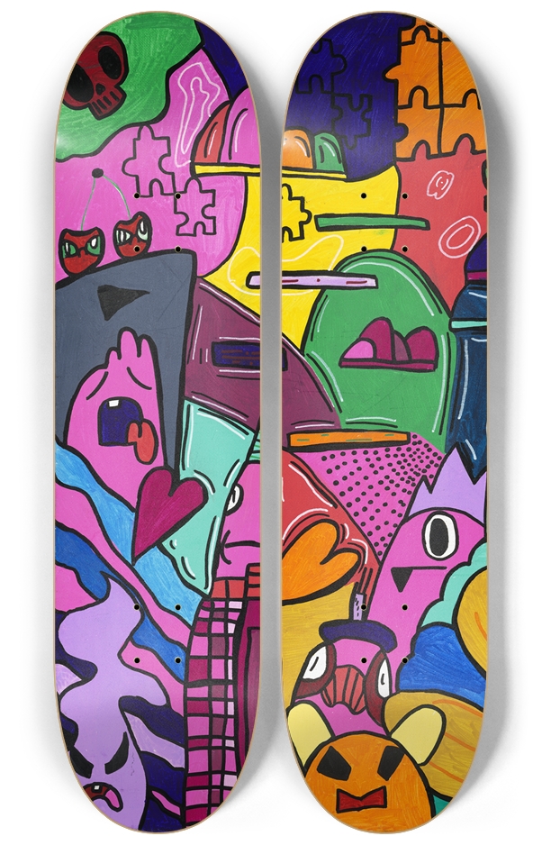 Skateboard Series by Nico 2 Deck Wall Series