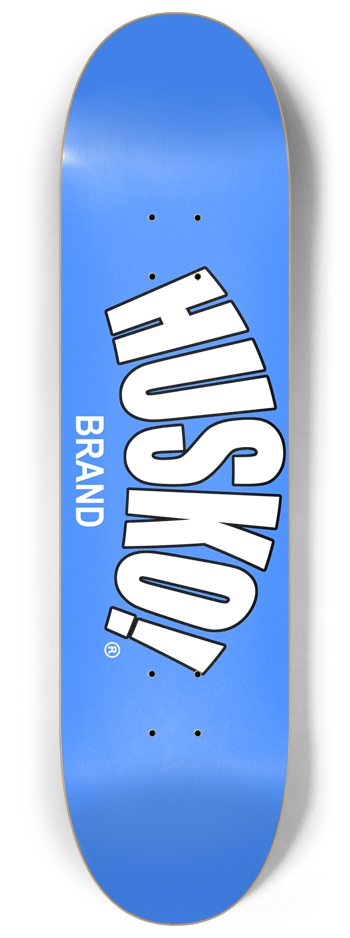 Husko! Logo - White/Blue - 8.25