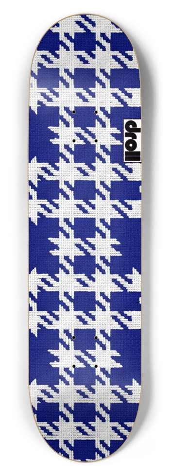 houndstooth royal blue, white