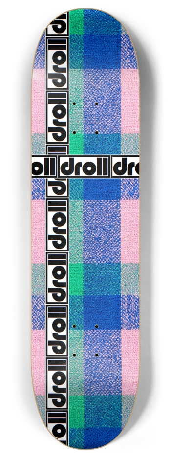 tartan droll strip royal blue, mint green, pink