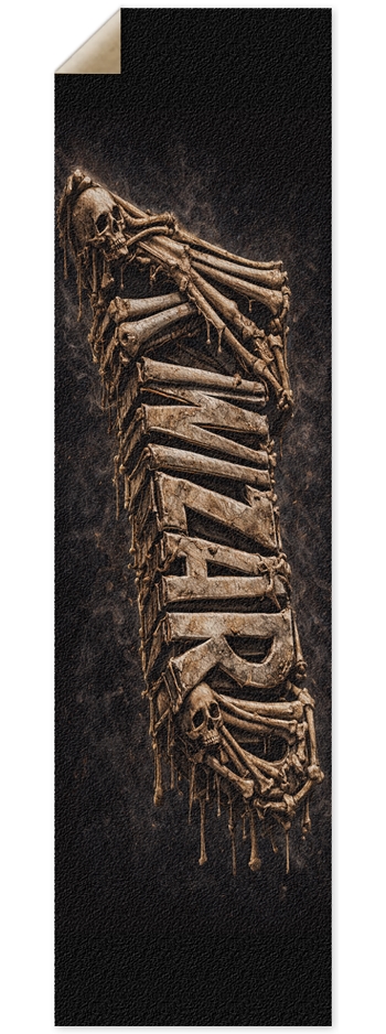 KWIZARD SKULL by mathias GRIP 9 x 33 Inch Griptape