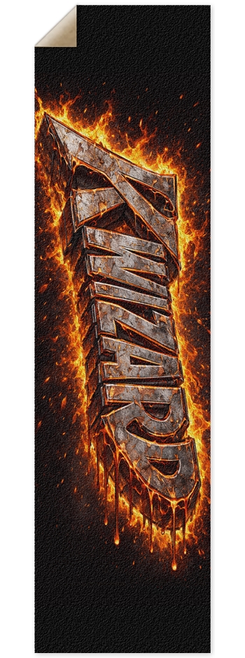 KWIZARD FIRE by mathias grip 9 x 33 Inch Griptape