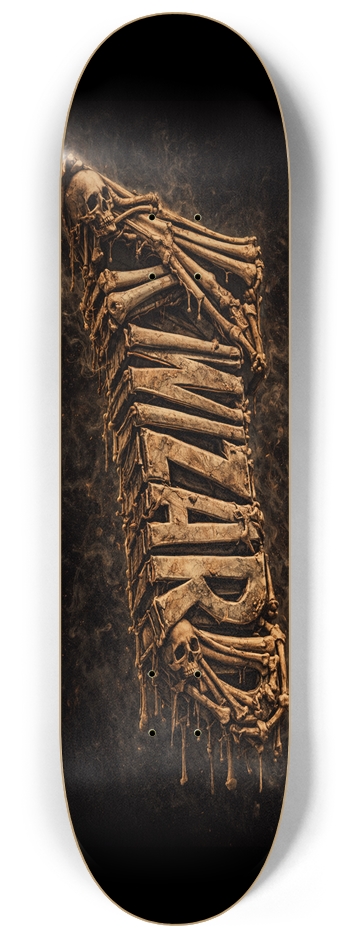 KWIZARD SKULL by mathias 8-1/4 Skateboard Deck