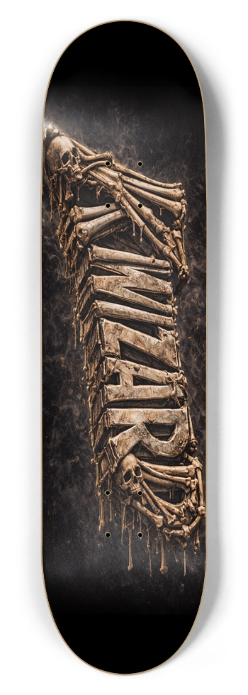 KWIZARD SKULL by mathias 8-1/2 Skateboard Deck