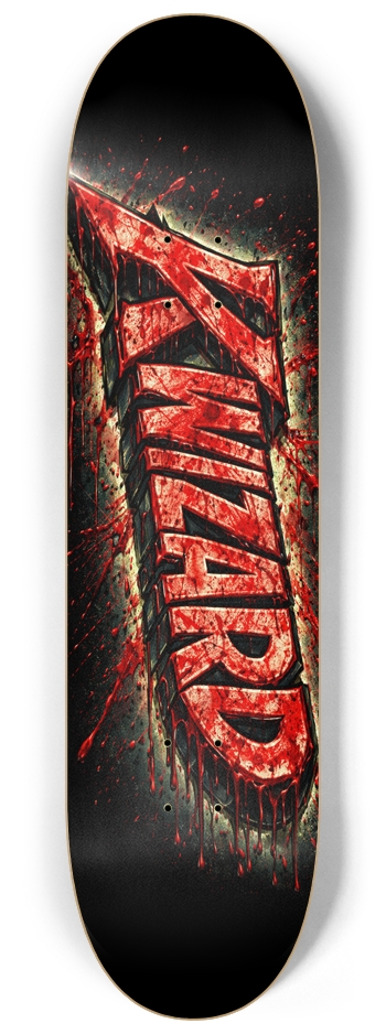 KWIZARD BLOOD by mathias GLOW IN THE DARK 8-1/4 Skateboard Deck